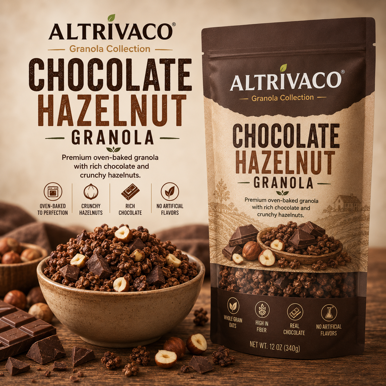 Chocolate Hazelnut Granola